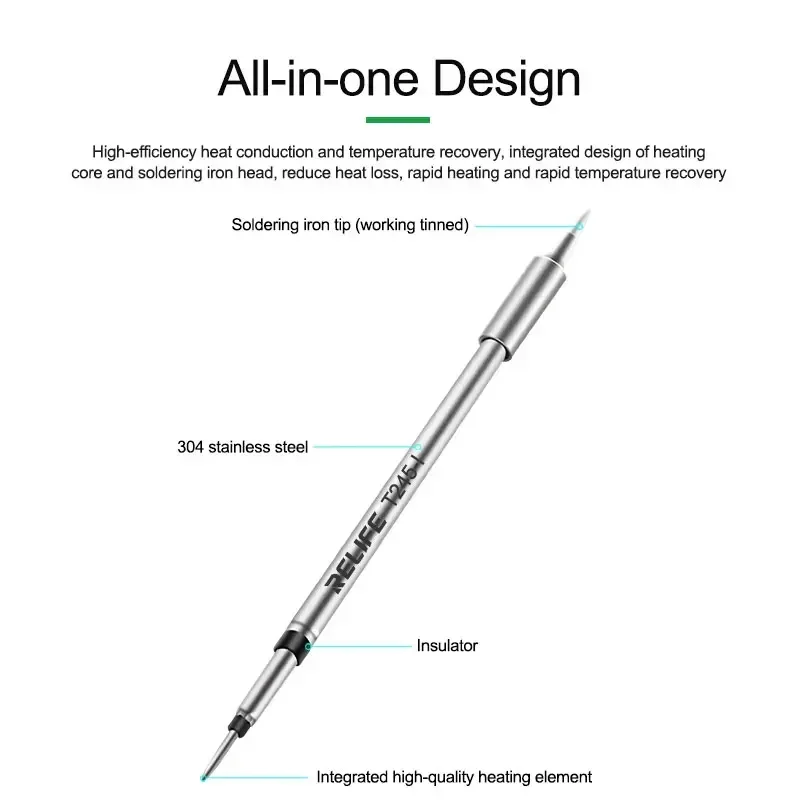 RELIFE RL-T245-Punta de soldadura Universal JBC C245, para xsolding T245, estación de soldadura GVM T245, herramienta de punta de soldadura con mango - imagen 5