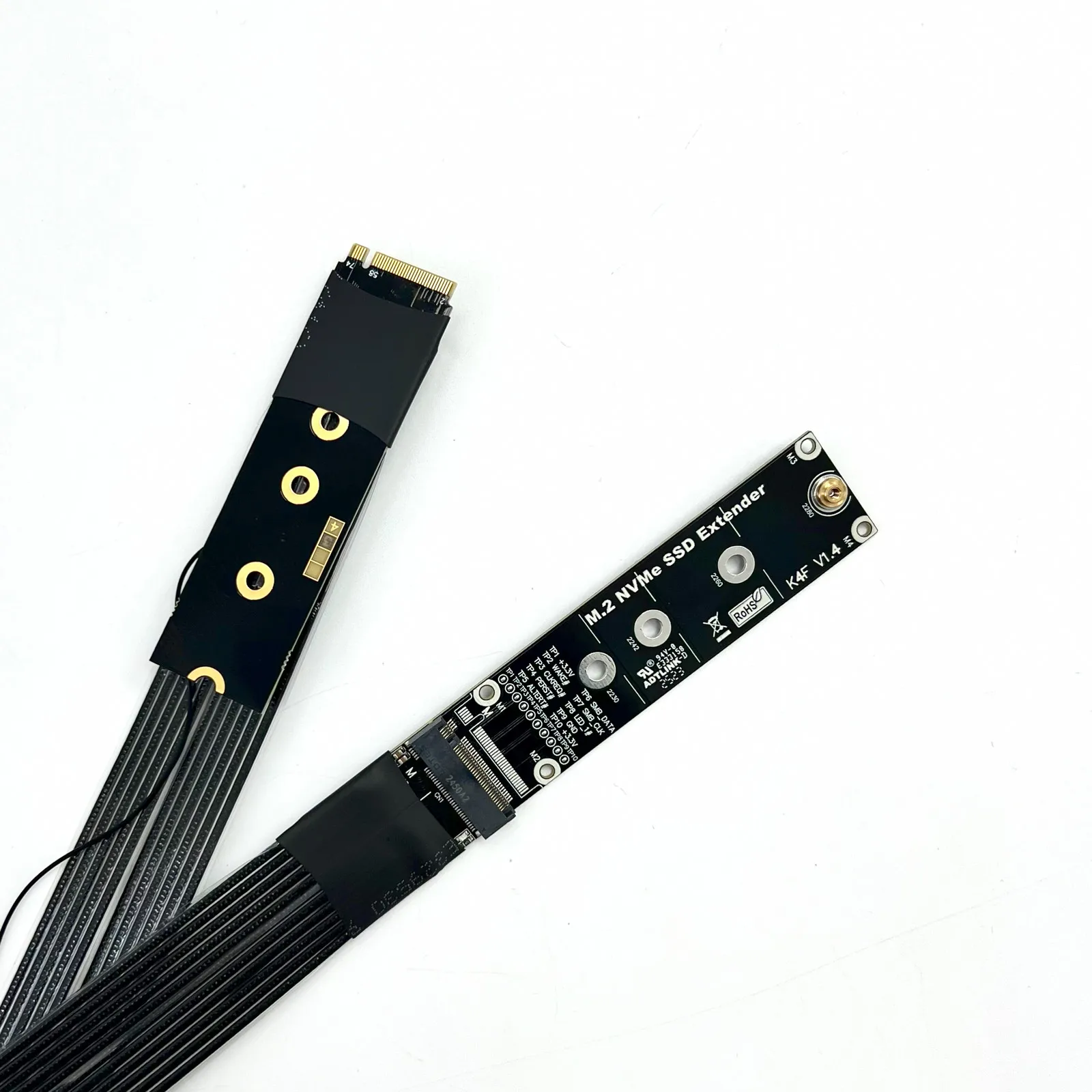 Cable de extensión SSD M.2 NVMe 2280 22110 de 128Gbps, tarjeta elevadora de unidad sólida K44SH 5,0 M.2 SSD pci-express 5,0 X4 GEN5 M2, adaptador mKey - imagen 3