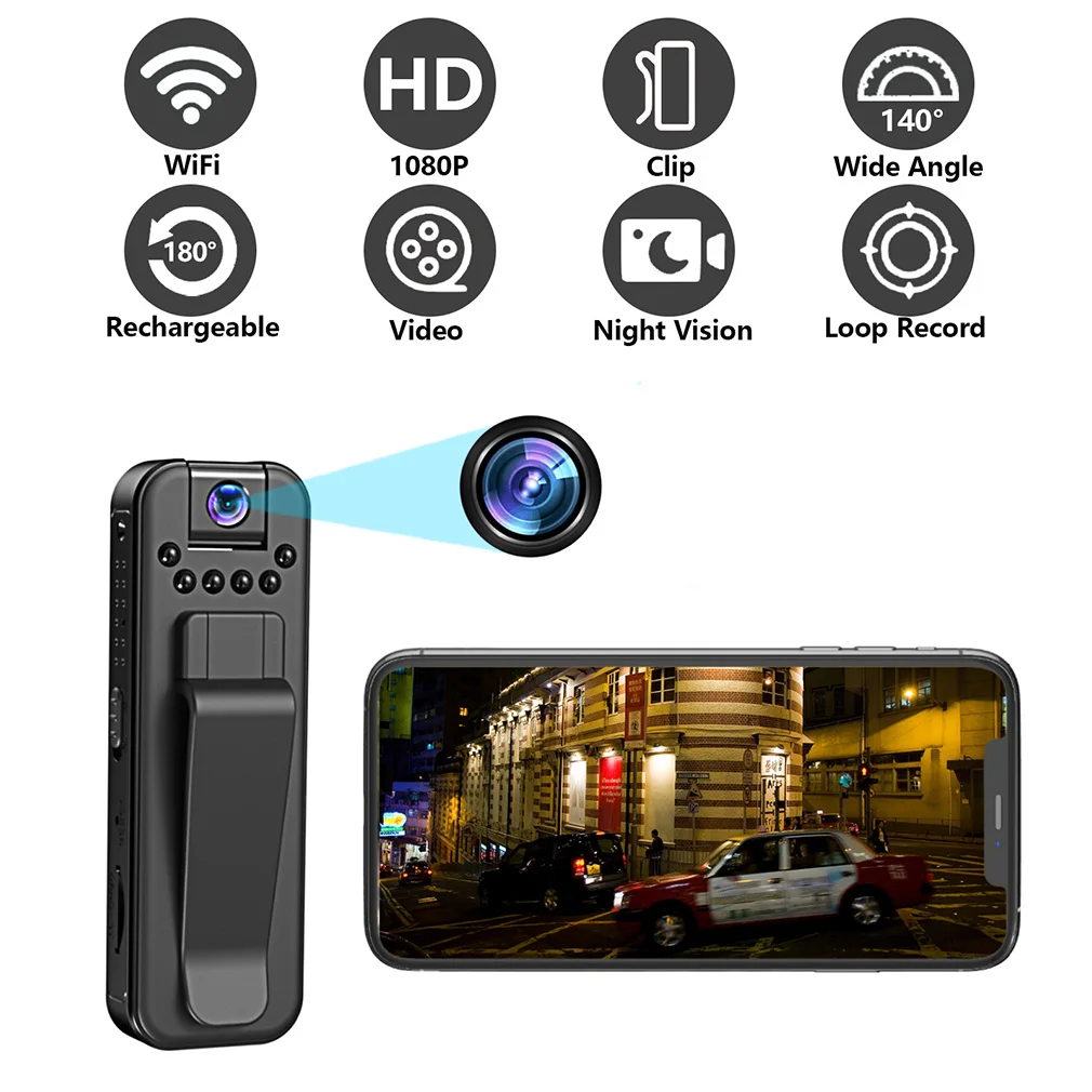 Grabadora de vídeo Digital portátil 1080P HD Mini cámara grabadora para deporte BodyCam visión nocturna infrarroja videocámara de policía al por mayor - imagen 4