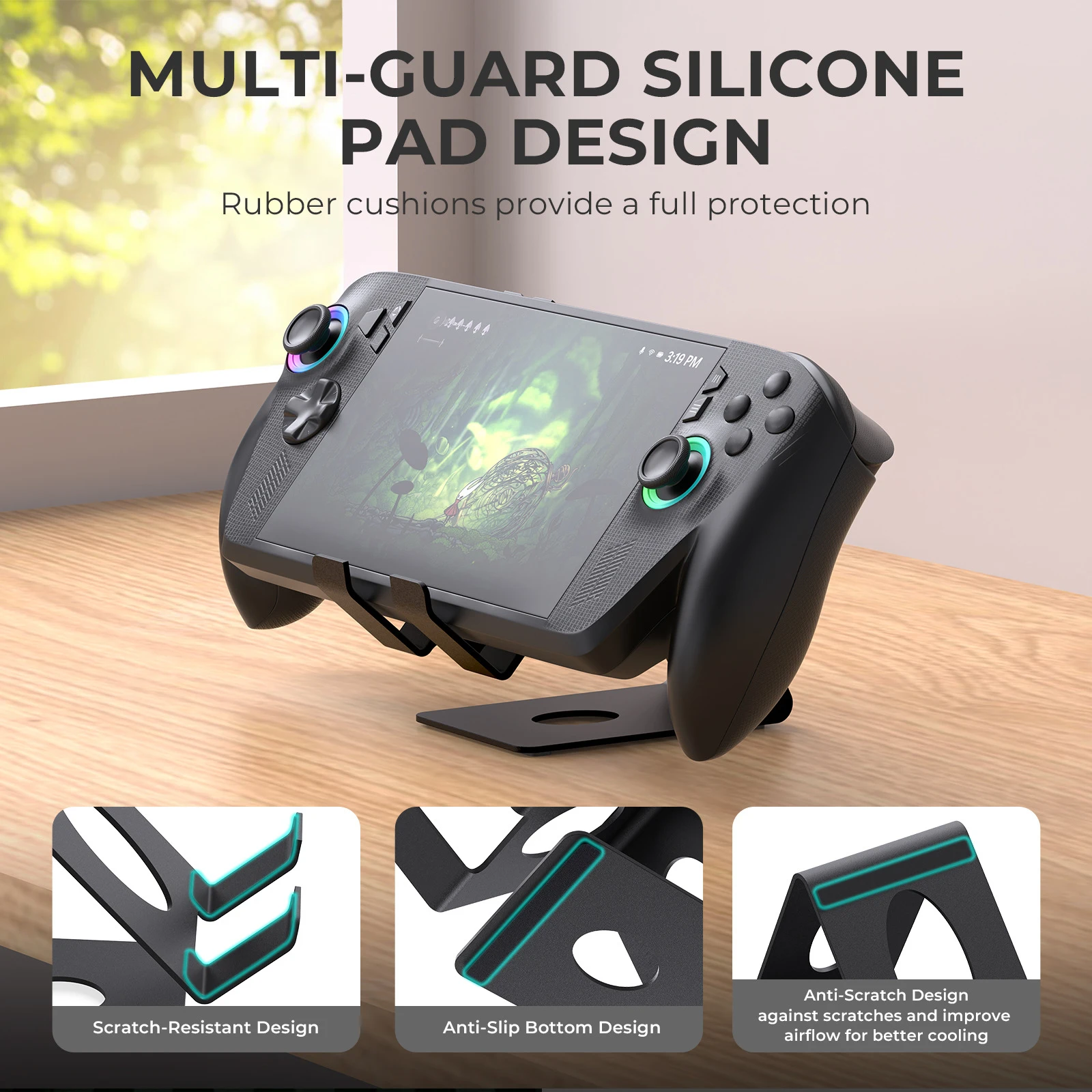 Soporte de consola, soporte de consola de juegos de Metal, estante de juegos ajustable, accesorios de consola de juegos plegables para ROG Xbox Ally/X - imagen 2