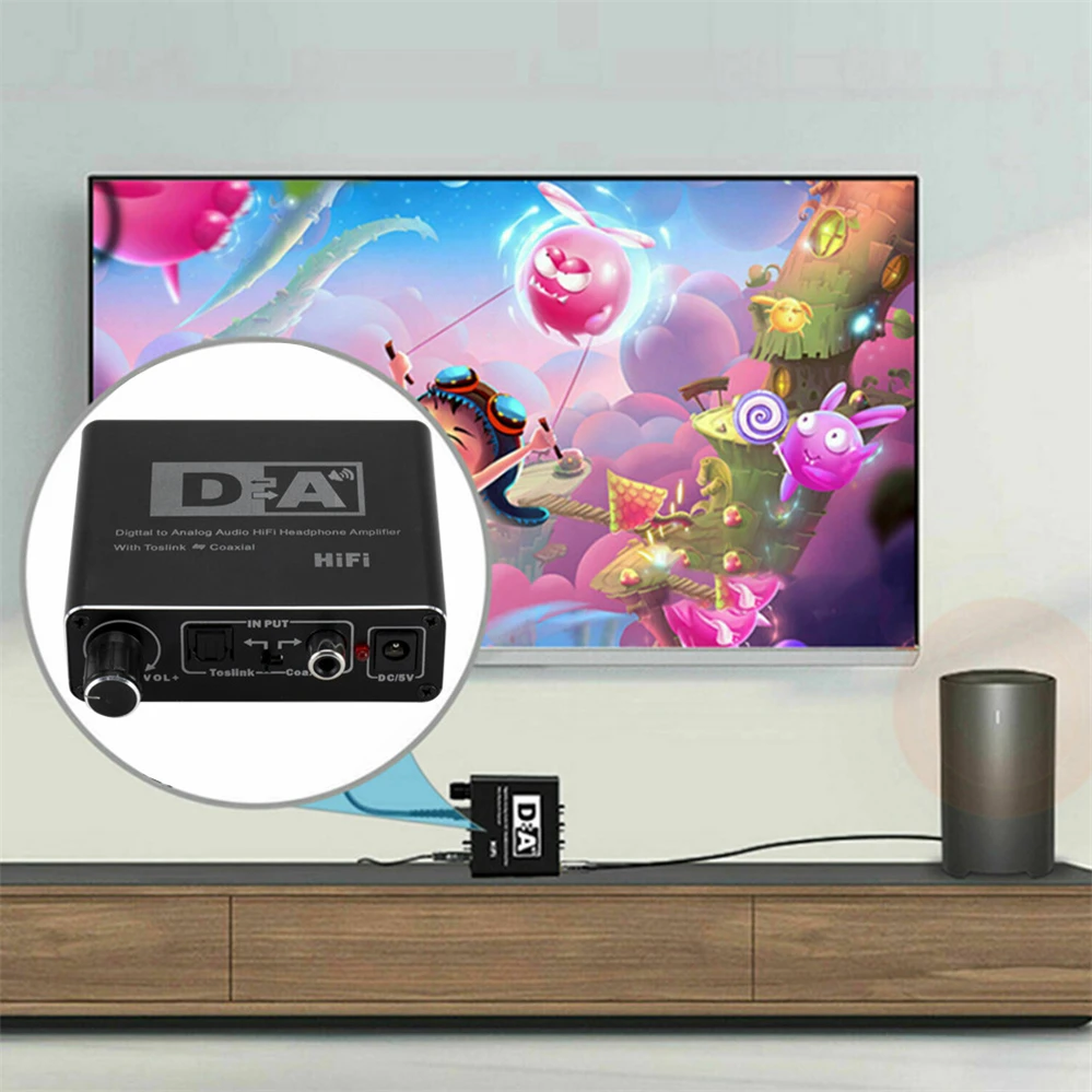 PzzPss DAC portátil HiFi con Toslink y RCA – Alta fidelidad sonora - imagen 5
