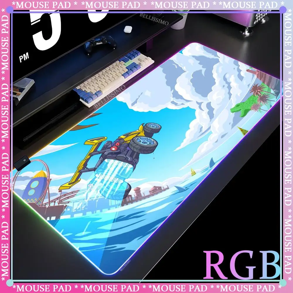 Alfombrillas para juegos Rocket League, alfombrilla para ratón RGB, alfombrilla Mauma para ratón de ordenador, alfombrilla para ratón, alfombra de oficina de Anime, aparatos de escritorio, accesorios para oficinas - imagen 2