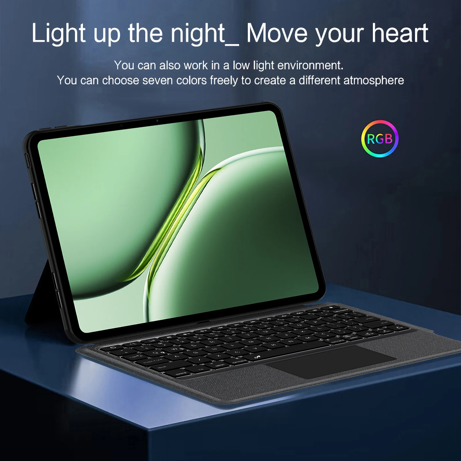 Funda con teclado mágico para OnePlus Pad Pro 12,1 pulgadas 2024 Funda para One Plus Pad Pro Pad 2 12,1 "Tablet Funda con teclado dividido Folio - imagen 5