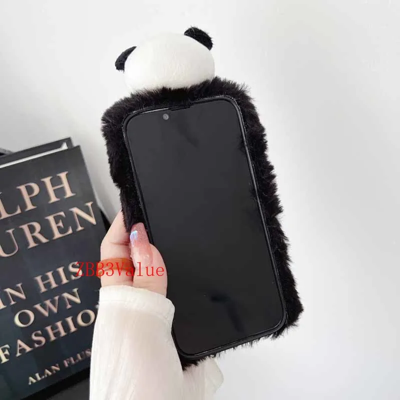 Carcasa de panda de peluche para VIVO, Y52, Y53S, Y72, Y51, Y31S, Y52S, Y73S, Y36, Y16, Y70, Y50, Y30, Y11S, Y12S, Y02, Y02A, Y51S, Y21S, Y17 - imagen 3