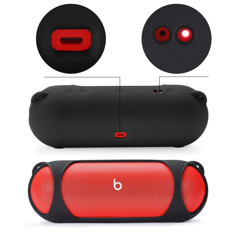 ZOPRORE Funda de silicona para Altavoz Bluetooth inalámbrico Beats Pill, Estuche de transporte protector de viaje con correa para el hombro - imagen 4