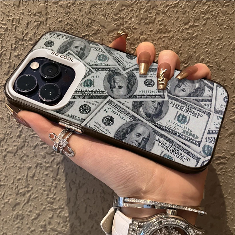 Funda mate para Samsung Galaxy S25 FE Note 20 S21 Plus S24 Ultra S23 S22 A56 A36 A26 5G A16 A06 4G Graffiti dólar billete Etui - imagen 3