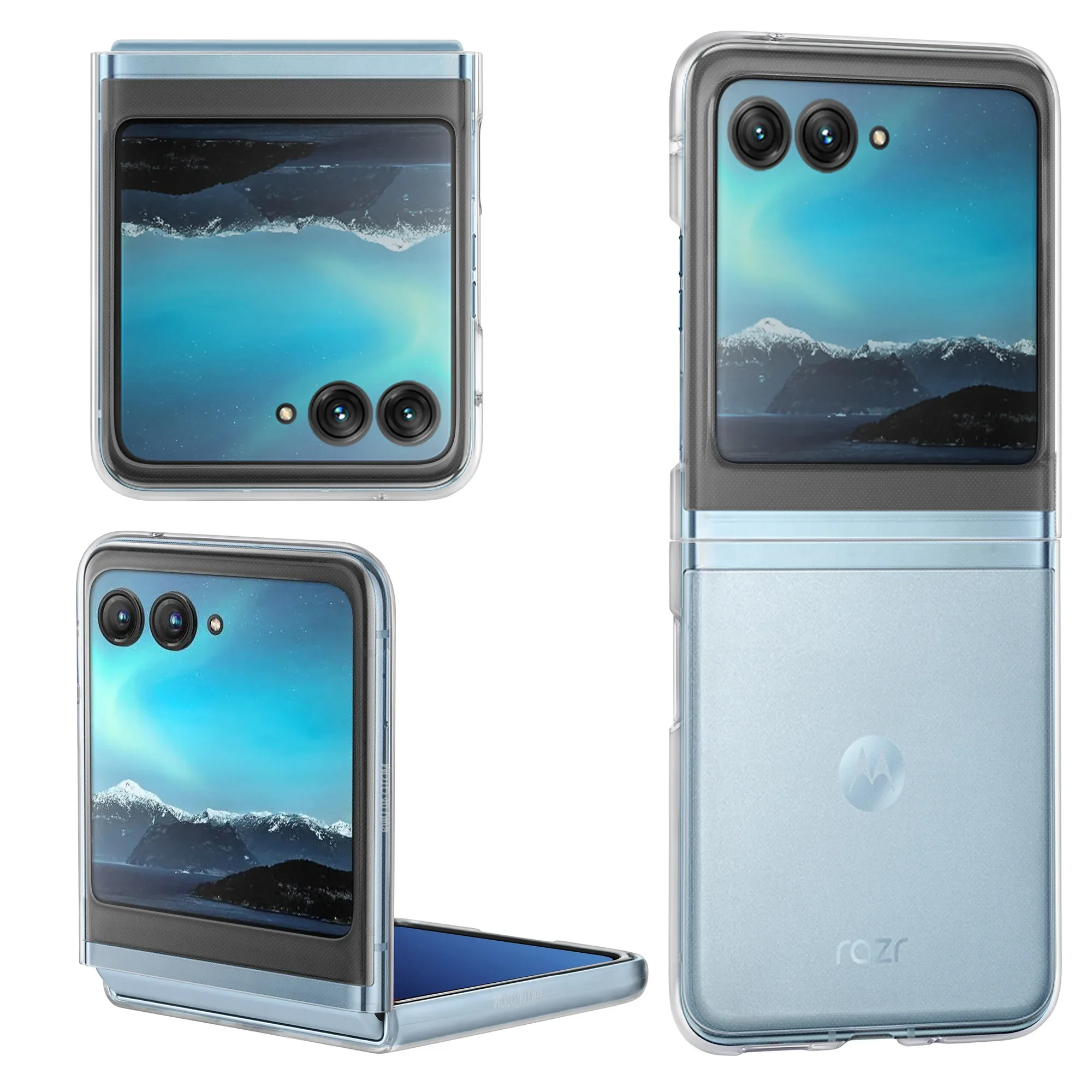 Funda rígida transparente para Motorola Razr 50 40 Ultra Moto Razr Plus 2023, funda protectora para teléfono, Fundas Capa - imagen 2