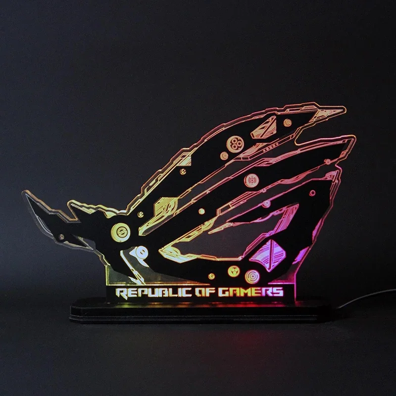 ROG LOGO-mango de ojo mecánico, sincronización de luz DIVA, 5V, ARGB, 3PIN, LOGO personalizado, MOD