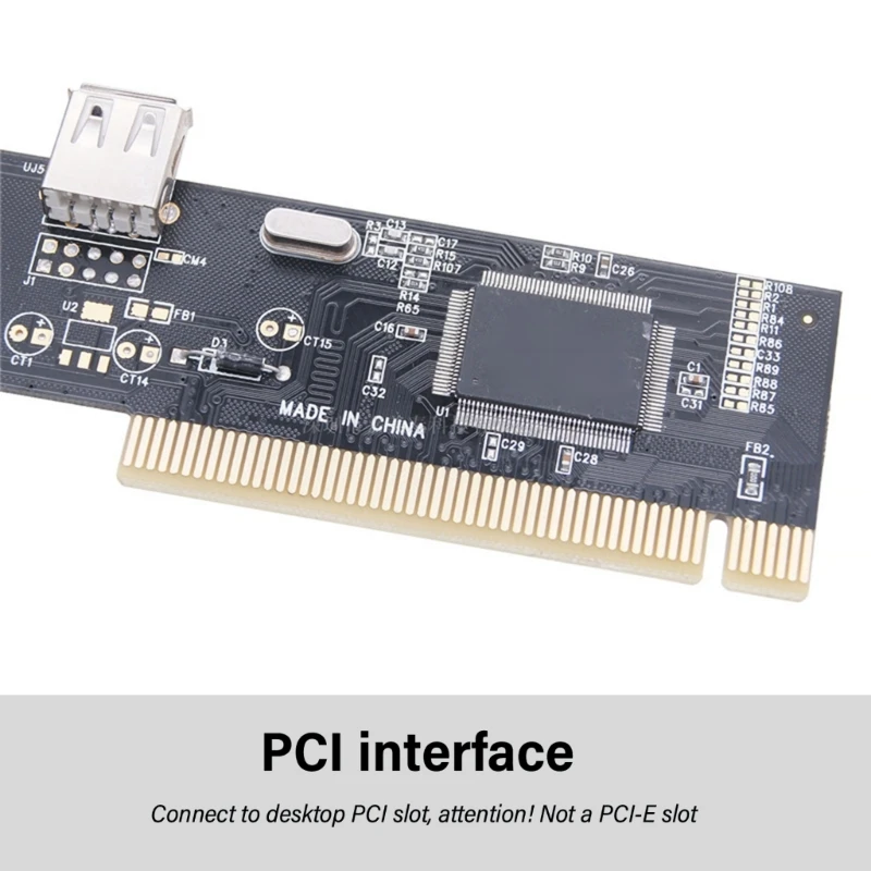 Tarjeta PCI USB 2,0, 5 puertos, 4 externos, 1 expansión interna PCI A Adaptador USB 2,0, controlador de alta velocidad de 480Mbps para escritorio - imagen 5