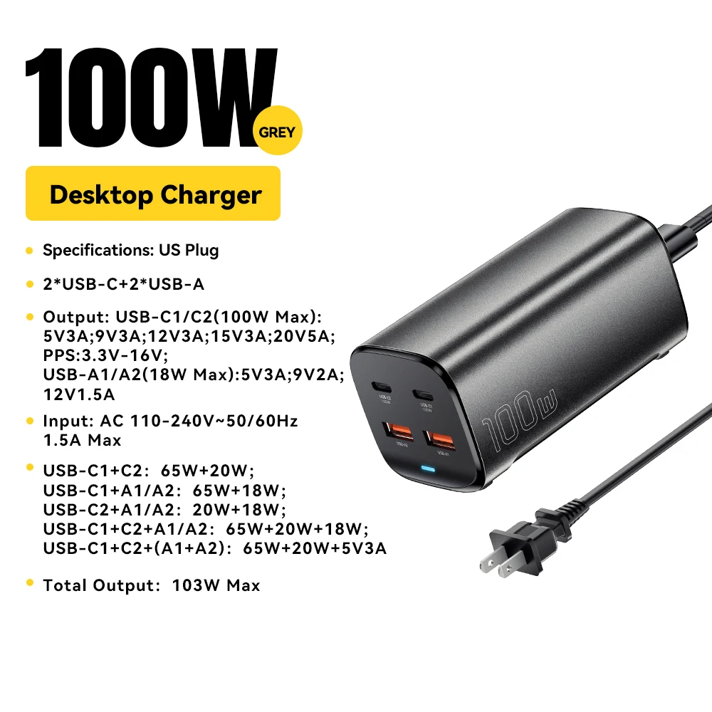 100W US Plug