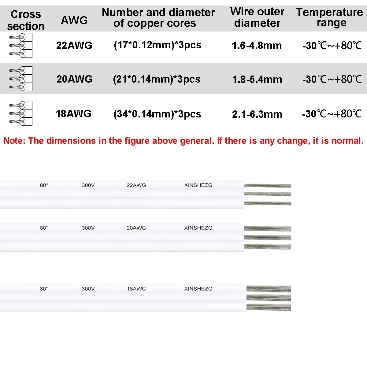 Cable de extensión LED 18 20 22 AWG, Cable eléctrico Flexible de 3 pines 12V para tira de luces LED WS2812B WS2811, conector SM JST de píxeles - imagen 5