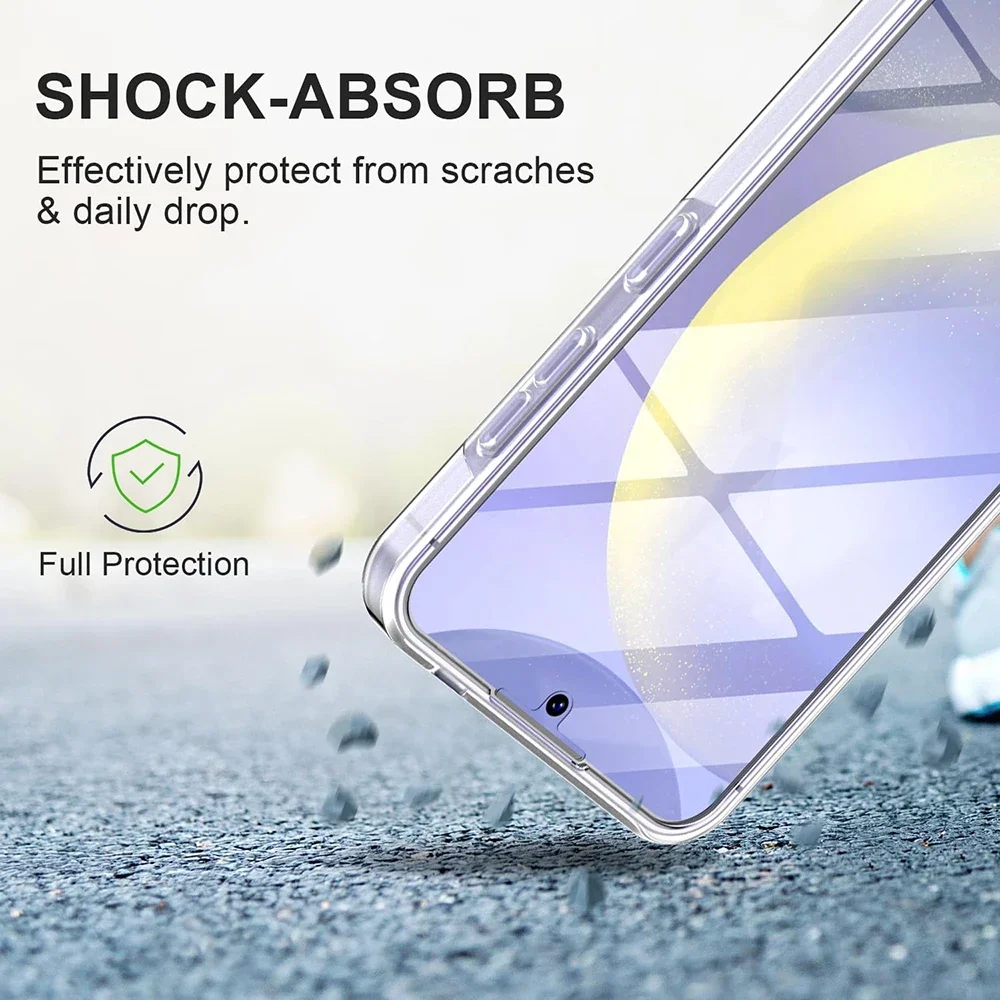 Funda de cuerpo completo 360 para Samsung Galaxy A16 A06 A15 A55 A35 A25 A14 A54 A34 A24 A53 A73 A33 carcasa dura de silicona transparente para teléfono - imagen 3