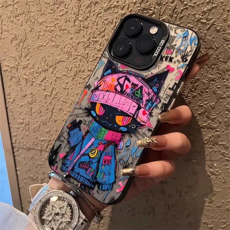 Funda de teléfono con dibujo de colores para iPhone 17 Pro 16 15 14 13 12 11 Pro Max 16 Plus 16E 17 Air XR X, funda trasera a prueba de golpes - imagen 5