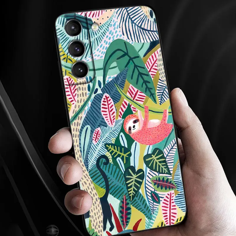 Funda con Estampado de jungla Tropical para Samsung Galaxy, carcasa trasera con estampado de leopardo, S23 Ultra, S22, 5G, S21, S20 FE, S24, S10 Plus - imagen 3