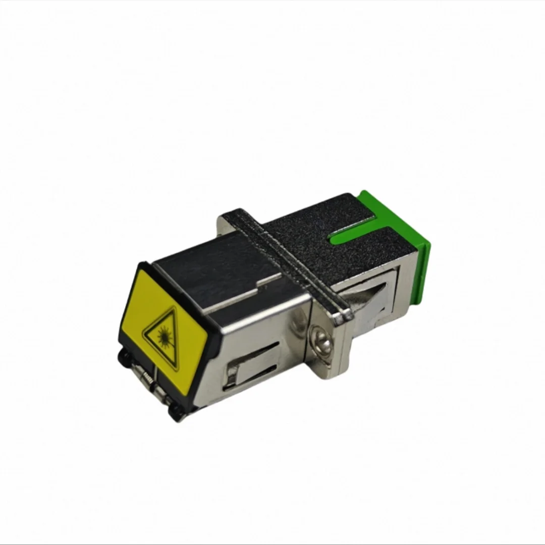 Adaptador SC simplex 10 Uds con obturador Metal óptico ftth sc SX acoplador SC APC UPC SM conector de fibra evitar ftthELINK láser