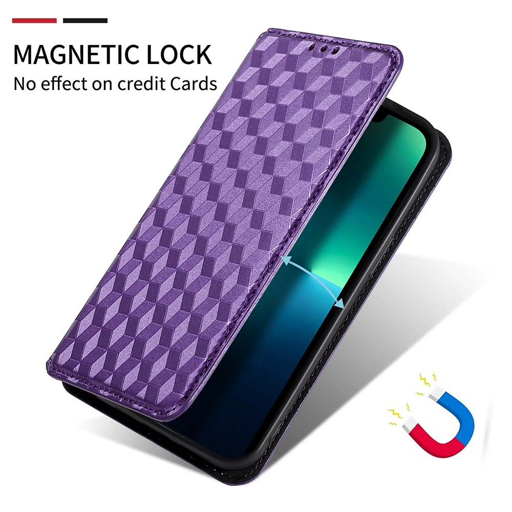 Funda tipo billetera de cuero Solt con tarjetas magnéticas para Iphone 14 PRO MAX 13 12 MINI 11 15 X XS XR 6 7 8 PLUS SE 2022, funda para libro - imagen 3