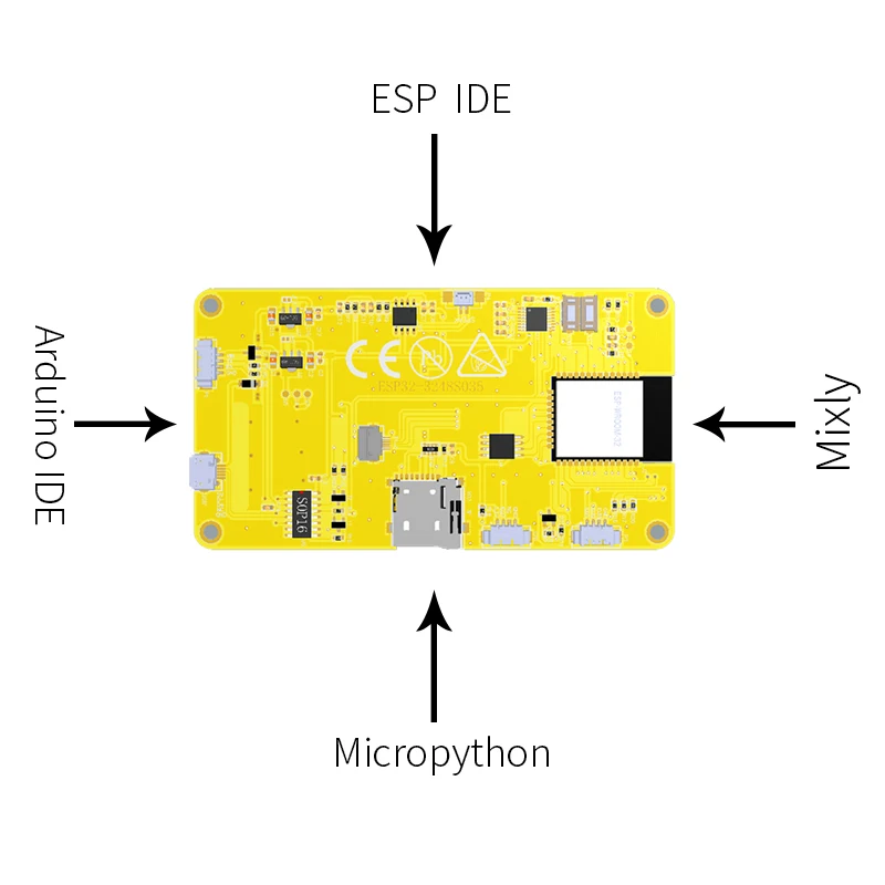 Arduino LVGL-Pantalla de 3,5 pulgadas, placa de desarrollo con WIFI y Bluetooth, pantalla inteligente de 3,5 pulgadas, 320x480, LCD, TFT, módulo capacitivo, ESP32 - imagen 4