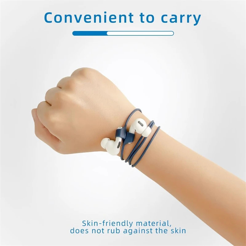 Fuerte correas magnéticas antipérdida para auriculares AirPods Pro 2, cuerda de silicona suave para el cuello, cordón deportivo, accesorios para pulsera - imagen 3