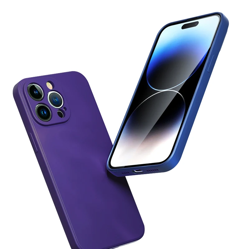 Funda Original de silicona líquida a prueba de golpes para iPhone, 11, 12, 13, mini, 15, 14 Pro Max, 14, 15 Plus, X, XR, Xs max, funda cuadrada suave - imagen 2