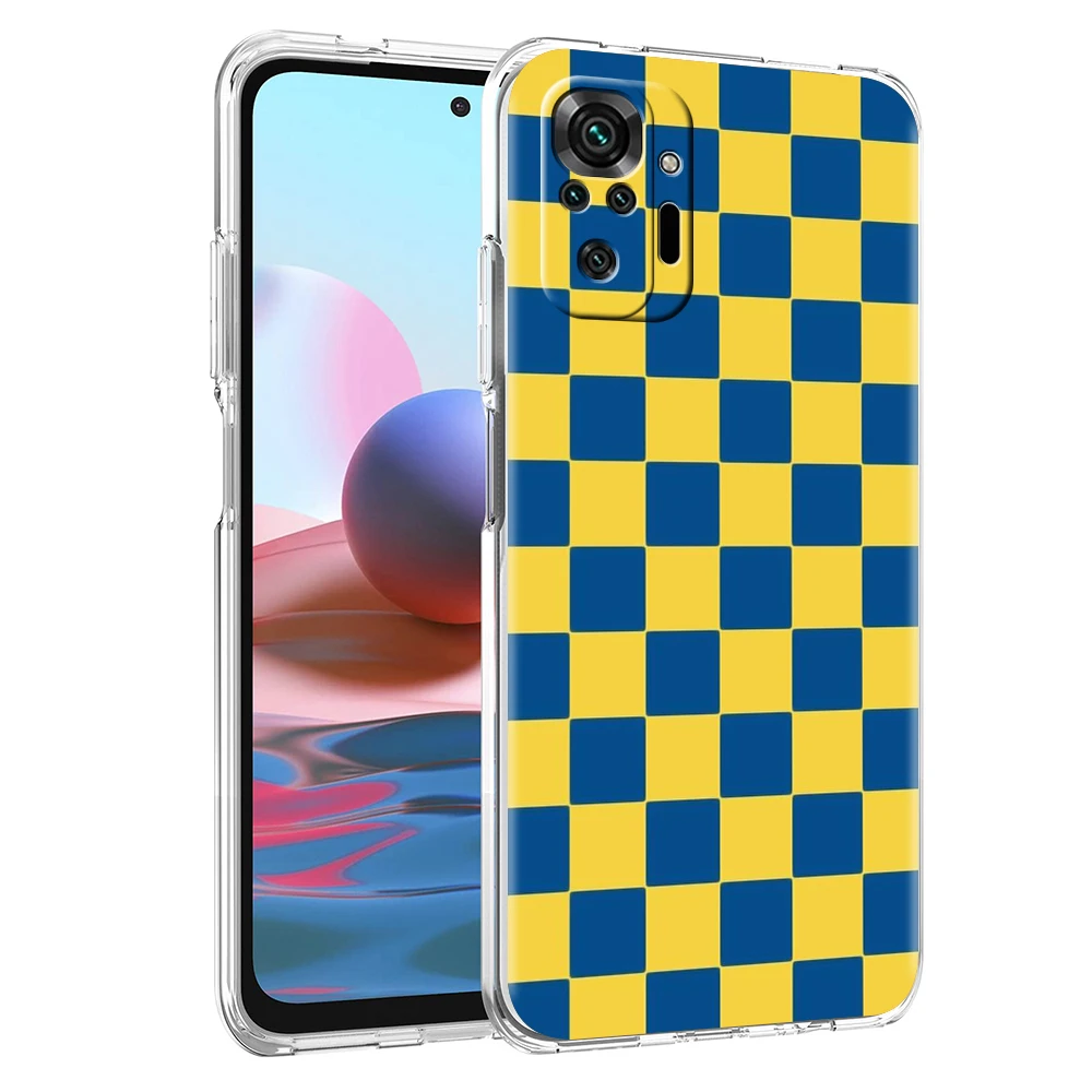 Funda de teléfono a cuadros para Xiaomi Redmi Note 12, 4G, 11, 10 Pro, 5G, 10C, 10S, 9S, 9, 9T, 8T, 9C, 9A, 8, 8A, 7, K50, K40 - imagen 4