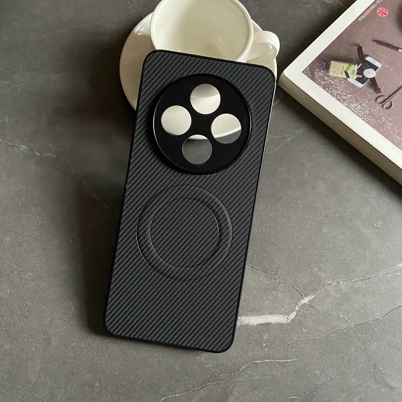 Funda magnética para Xiaomi Mi POCO F7 F6 X6 X7 Ultra Pro M7, Funda de cuero PU con textura de fibra de carbono, Funda completa para cámara Mag-safe - imagen 3