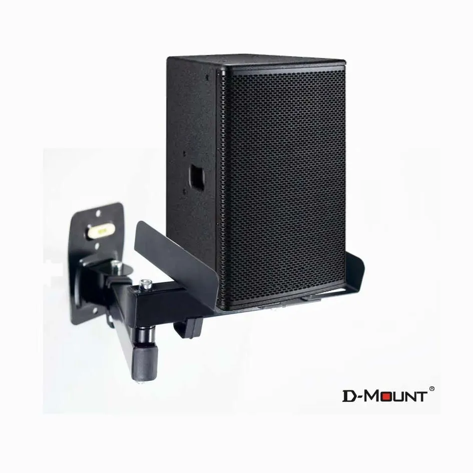 D-MOUNT XP-W112 Soporte de montaje en pared para altavoz UNIVERSAL de acero, brazo largo elástico, abrazadera de 120mm-230mm ajustable de 15kg - imagen 2