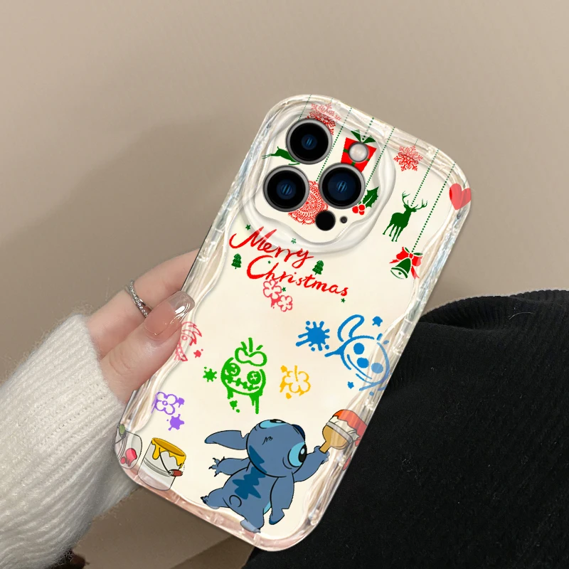 Stitch-funda de teléfono de dibujos animados para Apple, carcasa trasera de aceite, arte Popular, para iPhone 15, 14, 13, 12, 11, XS, XR, X Pro Max Plus - imagen 4
