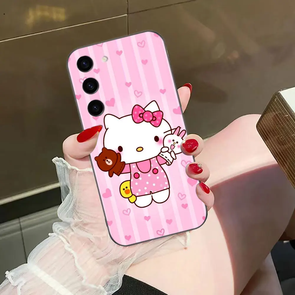 Funda de teléfono con dibujos de gato Hello k-kitty para Samsung Galaxy S25 S24 S23 S22 S21 S20 FE S10 S9 PLUS ULTRA, Funda Capa - imagen 3