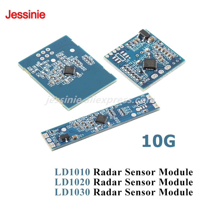 10 uds/1 unidad LD1010 LD1020 LD1030 10G módulo de detección de Radar de baja potencia de microondas presencia inteligente Sensor de inducción de banda X