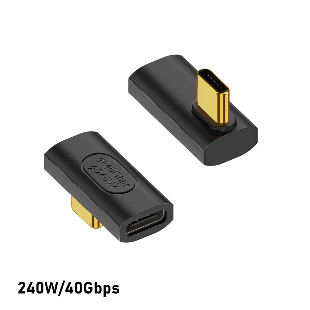 Adaptador extensor USB C de 240W, extensor macho a hembra tipo C de 90/180 grados, OTG, 40Gbps, adaptador de datos rápido, convertidor, adaptador de carga - imagen 2