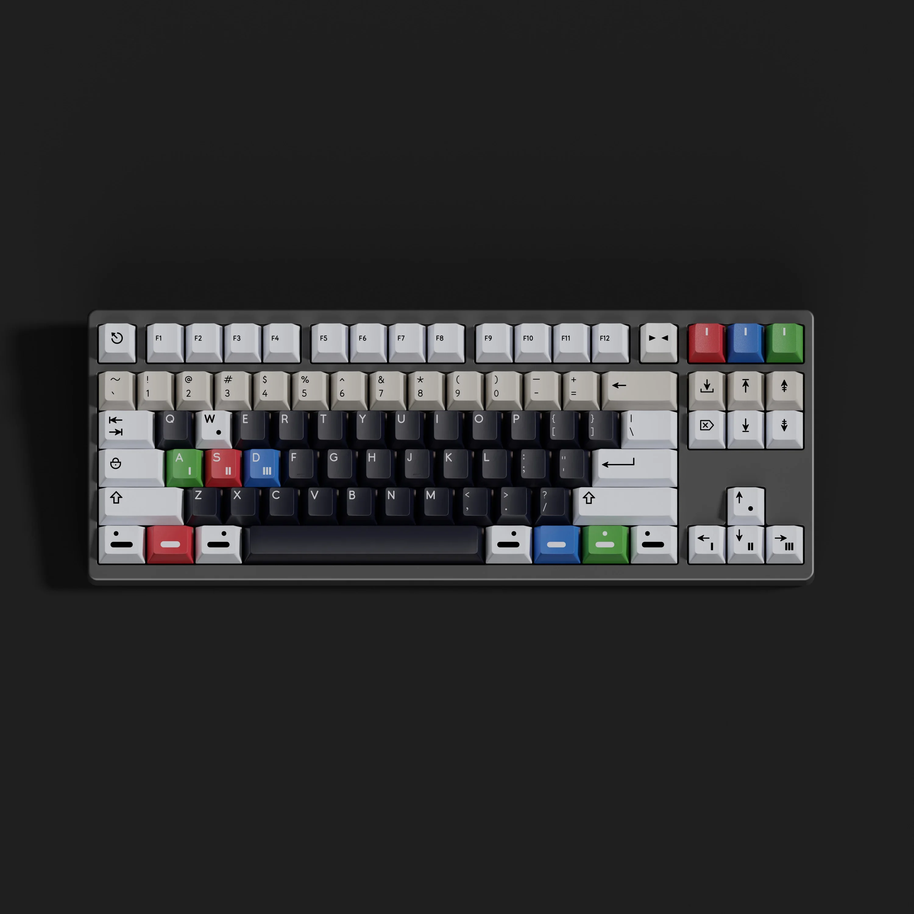 Teclas de resonancia PBT R2, teclas de sublimación de tinte de perfil Cherry para teclado mecánico MX Switch, barra espaciadora dividida doble B