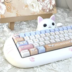 Teclas PBT Pretty Cat MDA – Perfil Americano ISO para GH60 RK68 RK87