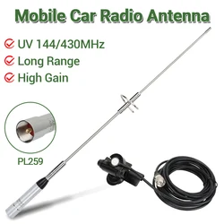 ABBREE AR-770S Antena Coche Banda Dual PL259 Alta Ganancia