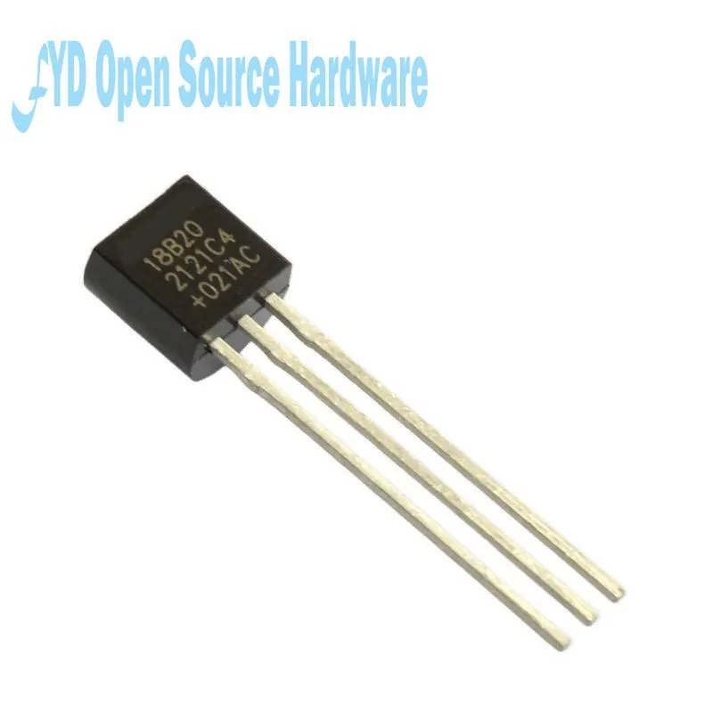 10-100 Uds DS1820 Sensor Chip electrónico TO-92 18B20 Chips Sensor de temperatura IC Diy electrónico - imagen 4