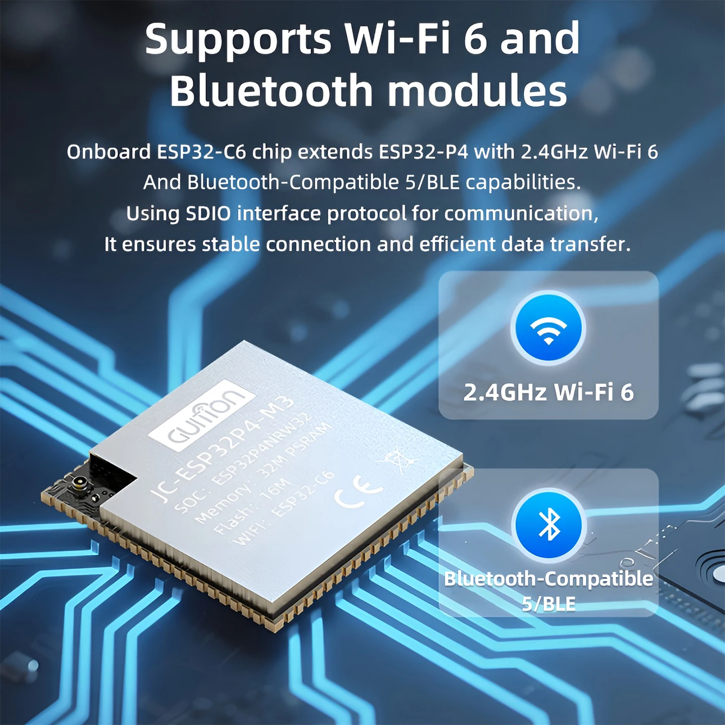 ESP32P4-M3 CoreBoard compatible con WiFi 6 y BT 5 MIPI CSI Flash de 2 carriles ESP32-C6 integrado de doble núcleo 32M PSRAM 16MB Flash - imagen 4