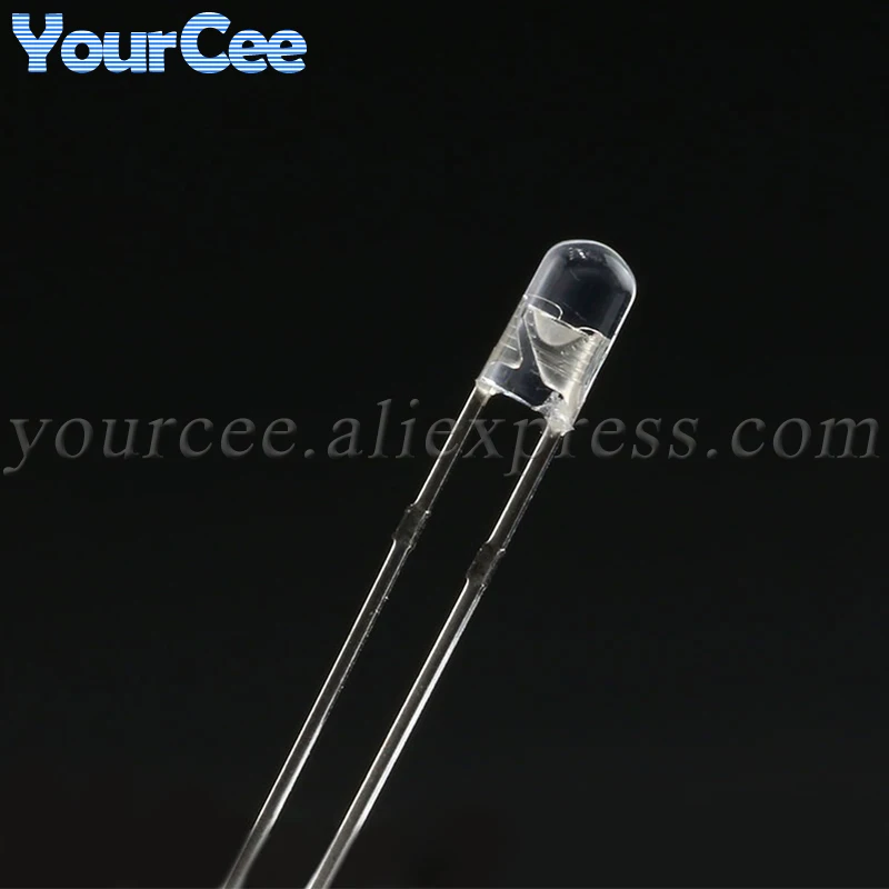 Kit de diodos emisores de luz LED de 3mm, 100 Uds., amarillo, blanco, rojo, azul, verde, juego de bombillas, surtido de PCB de 3V - imagen 2