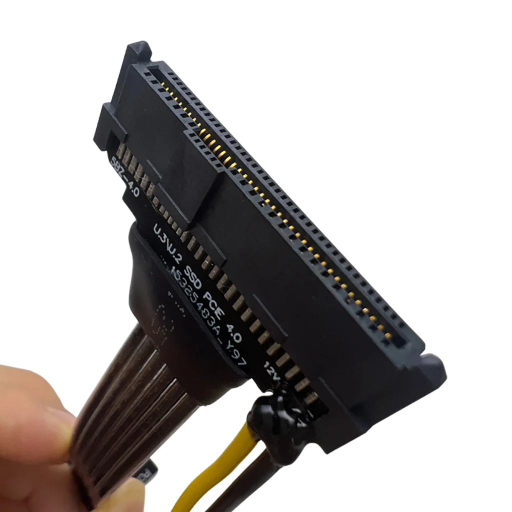 Cable adaptador SSD M.2 a U.2 U.3 de alta velocidad, tarjeta elevadora PCI-E 4,0 GEN4 con fuente de alimentación SATA para SSD M2 NVME 2230 2242 2260 2280 - imagen 5
