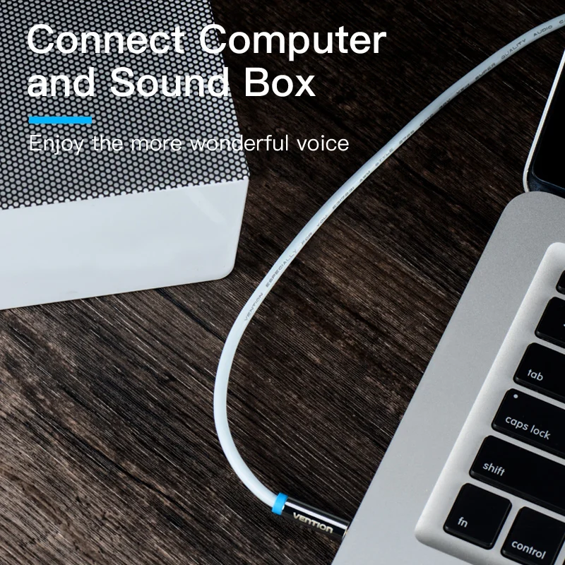 Vention Cable RCA 3,5 a 2rca cable de audio rca conector de 3,5mm para teléfono Edifer Home Theater DVD 2RCA aux Cable macho a macho 1m 2m 10m - imagen 4