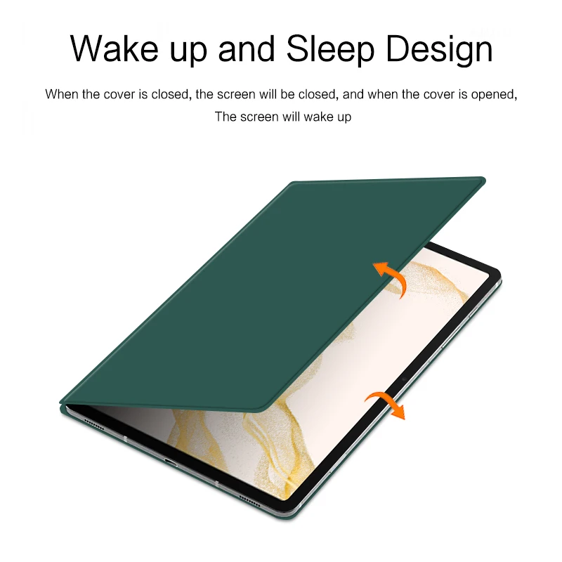 AJIUYU-funda magnética para tableta Samsung Galaxy Tab S8 + S7 FE Plus, cubierta inteligente con ranura para portalápices integrada, 12,4 pulgadas, S8 11 - imagen 3