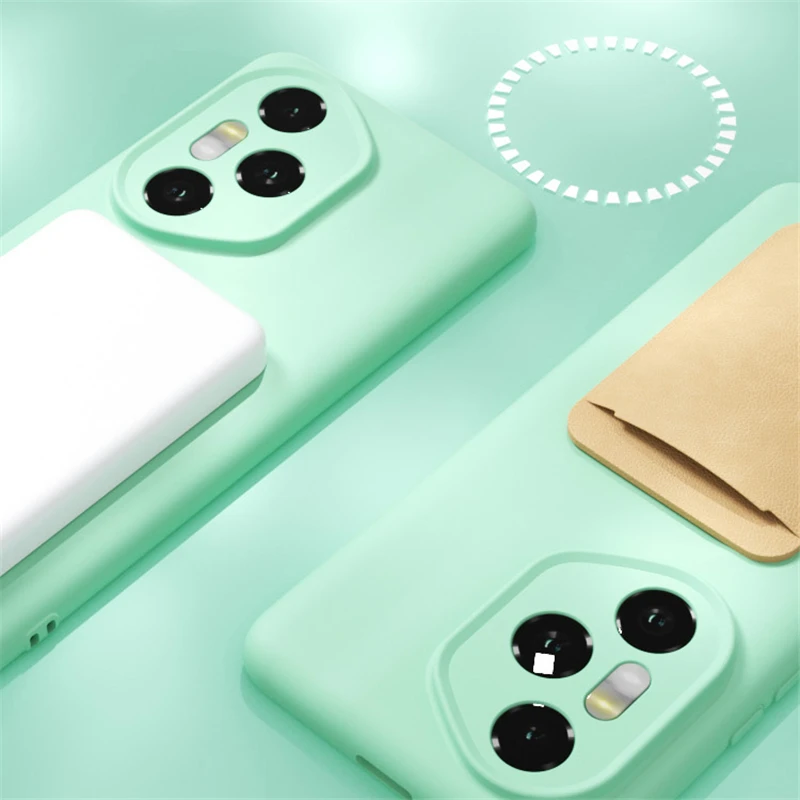 Funda de silicona líquida para Magsafe, funda de Color sólido con carga inalámbrica magnética a prueba de golpes para Huawei Honor 300 200 Pro 90 70 50 - imagen 4