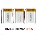 102030-600mAh  3PCS
