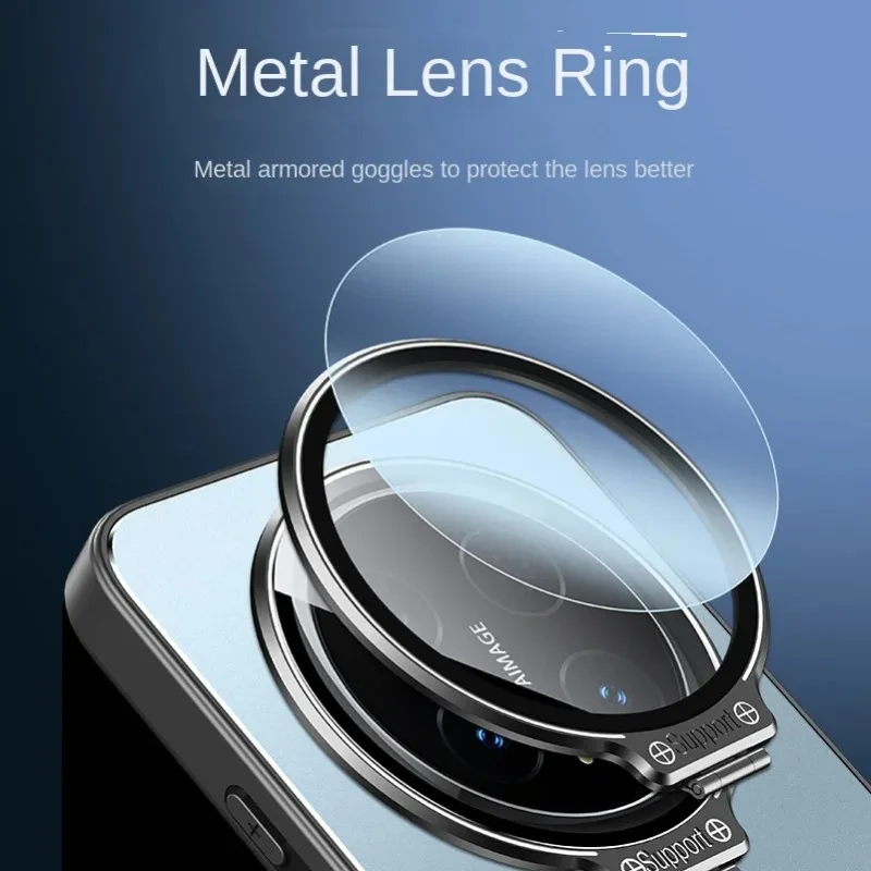 Para Honor Magic 8 Pro 8lite Funda lente de Metal soporte de cámara cubierta para Honor Magic8 a prueba de golpes Funda mate Kickstand Funda - imagen 3