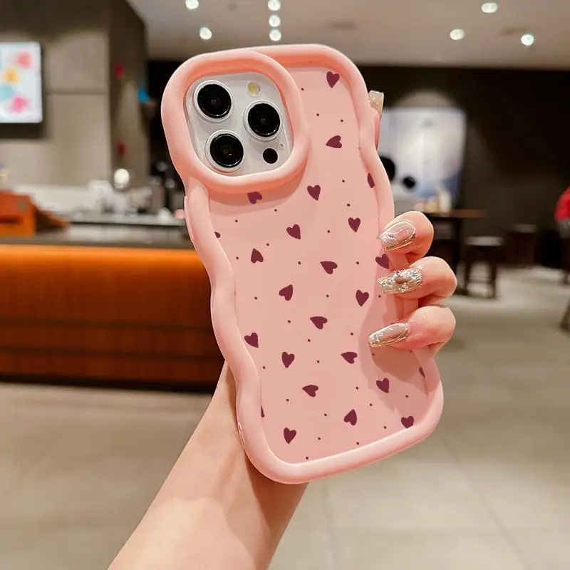 Funda lateral para Xiaomi Poco M6 Pro, carcasa suave con dibujos animados, Color Negro, Rosa, corazón de amor, 4G, X6, X5, X3, M3 - imagen 5