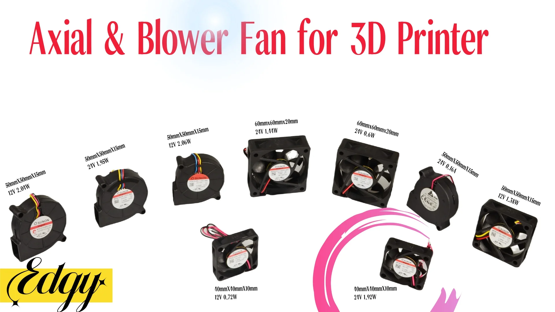 Ventilador Axial para impresora 3D, 40mm, 50mm, 60mm, 5015S DC, 12V, 24V, 4010, 6020