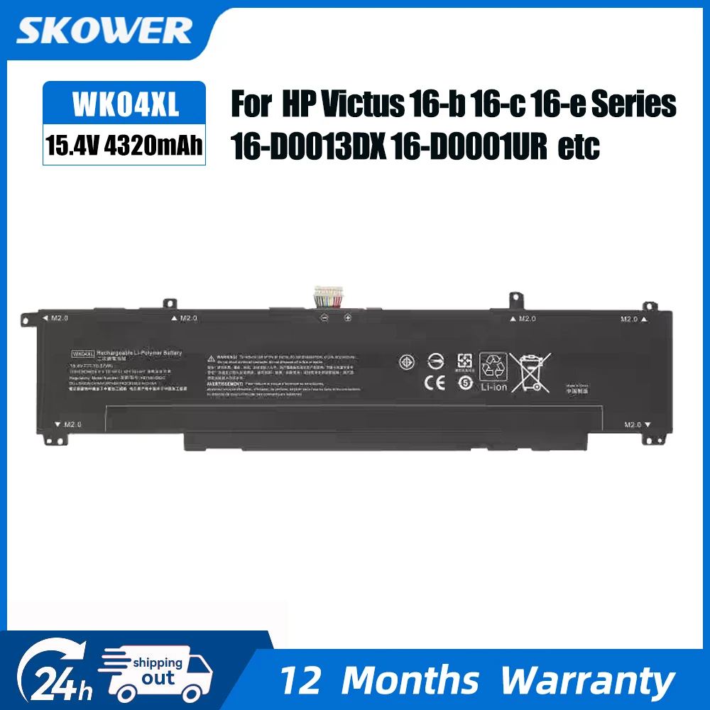 SKOWER WK04XL batería para Hp Victus 16-b 16-c 16-d 16-e Series 16-D0013DX 16-D0001UR 16-D1113TX 16-E0005UA 16-E0029UR 16-E0194NW