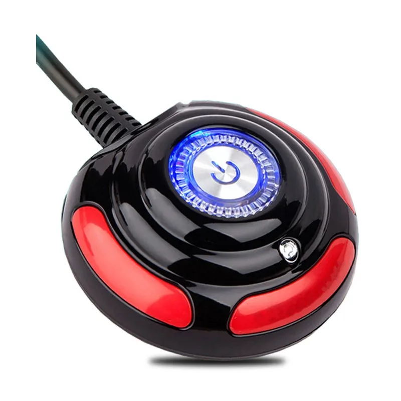 Fuente de alimentación para ordenador, interruptor de botón grande redondo con soporte de Cable de 160cm para PC de escritorio