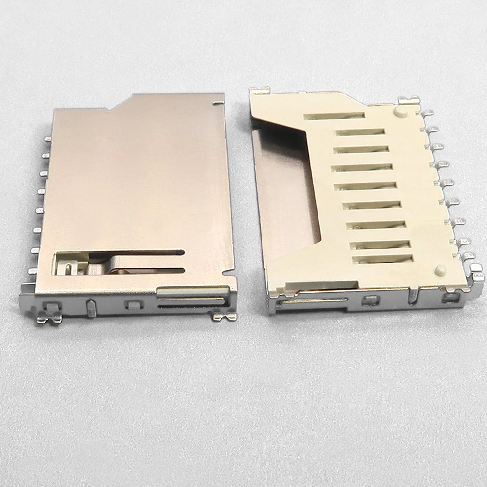 Soporte para tarjeta de memoria SD, 10 piezas, parche para tarjeta corta SD, no autoelástico, SMD, resistente a altas temperaturas, carcasa de cobre - imagen 5