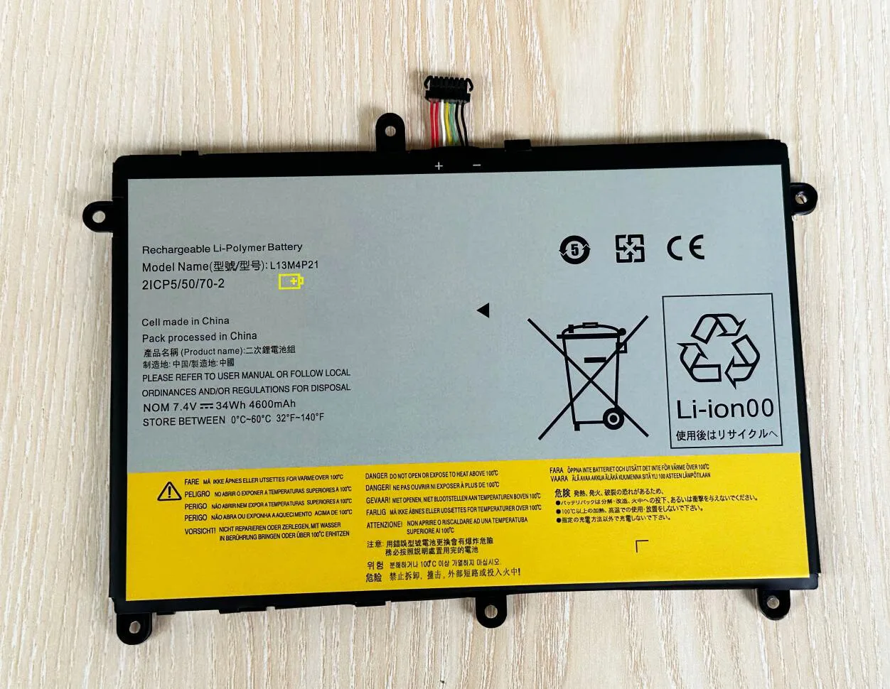 SeagullStar L13L4P21 L13M4P21 batería del ordenador portátil para Lenovo Ideapad Yoga 2 11 20332 2332 20428 Yoga2 7,4 V 34WH 4700MAH - imagen 4