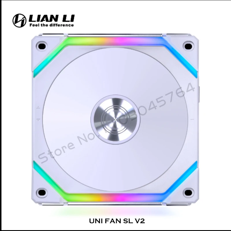 LIAN LI UNI FAN SL V2 SL120V2 Hoja inversa 10% Rendimiento Versión mejorada Ventilador RGB, paquete único, negro/blanco - imagen 3