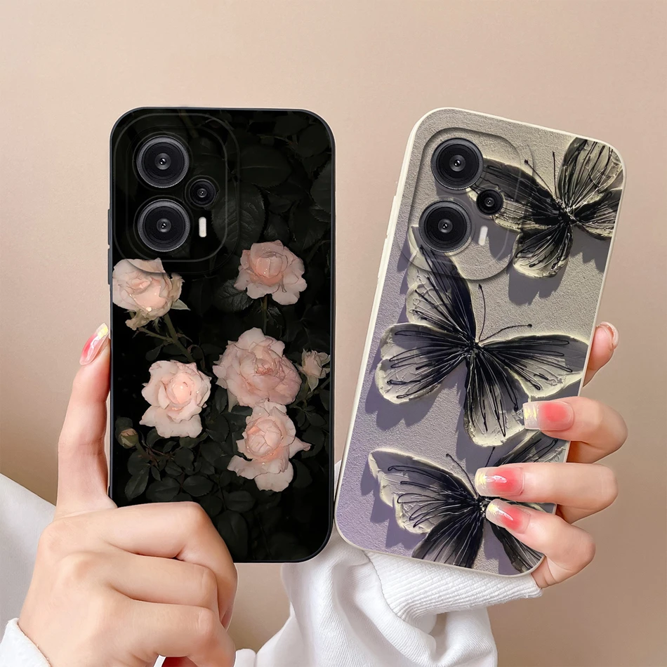 Funda para Redmi Note 12 Turbo/Note 12 Pro Speed, carcasa de teléfono, protección completa a la moda, fundas traseras de silicona líquida suave de alta calidad - imagen 4